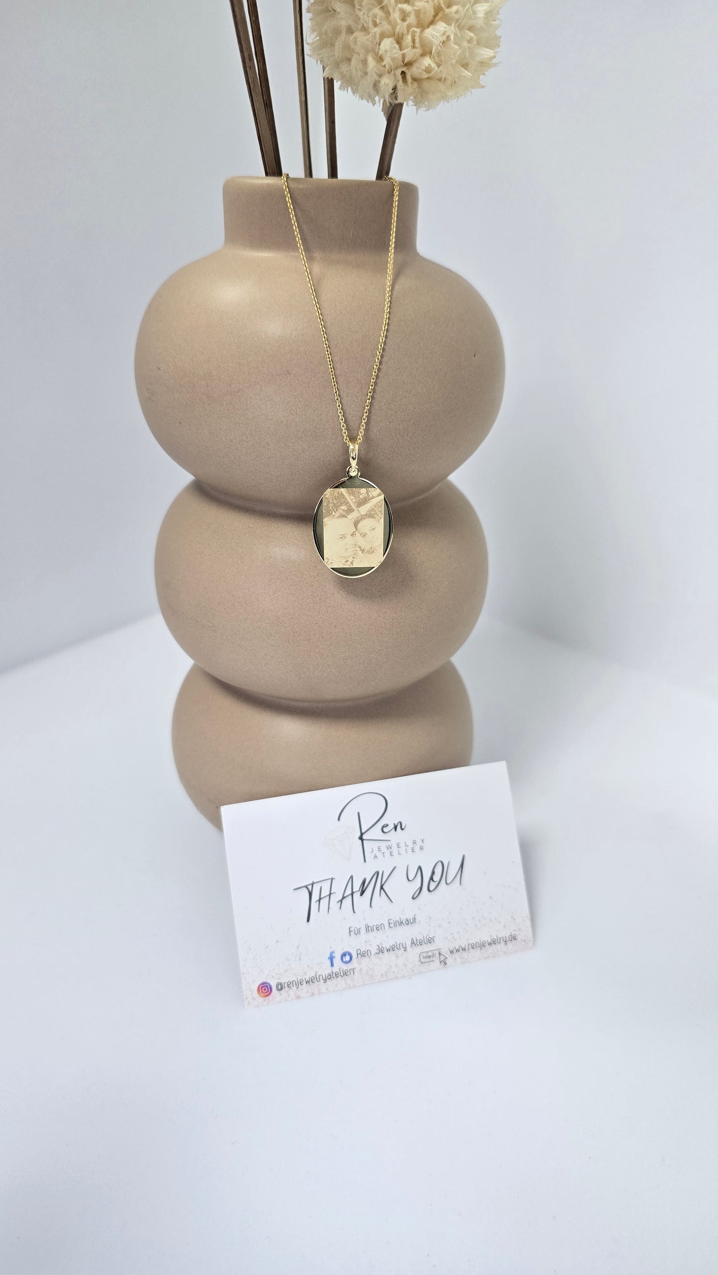 Personalisierte Gravur Foto Hals Kette